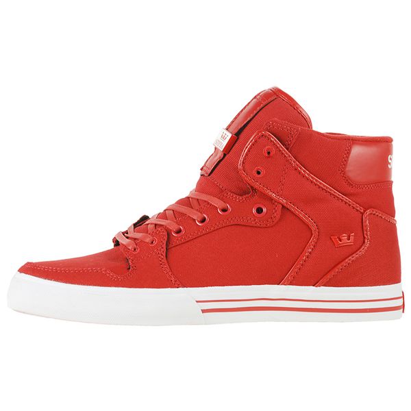 Supra Mens Vaider High Top Shoes - Red | Canada Q6251-6R08